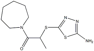 2-[(5-amino-1,3,4-thiadiazol-2-yl)sulfanyl]-1-(azepan-1-yl)propan-1-one Struktur