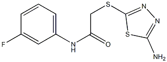 2-[(5-amino-1,3,4-thiadiazol-2-yl)sulfanyl]-N-(3-fluorophenyl)acetamide Struktur