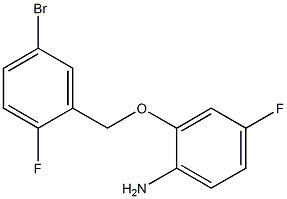 2-[(5-bromo-2-fluorobenzyl)oxy]-4-fluoroaniline Struktur