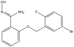 2-[(5-bromo-2-fluorobenzyl)oxy]-N'-hydroxybenzenecarboximidamide Struktur