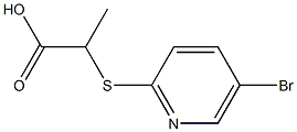 2-[(5-bromopyridin-2-yl)thio]propanoic acid Struktur