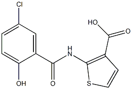 2-[(5-chloro-2-hydroxybenzene)amido]thiophene-3-carboxylic acid Struktur