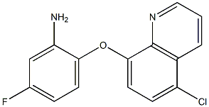 2-[(5-chloroquinolin-8-yl)oxy]-5-fluoroaniline Struktur