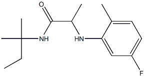 2-[(5-fluoro-2-methylphenyl)amino]-N-(2-methylbutan-2-yl)propanamide Struktur