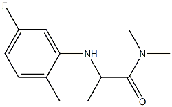 2-[(5-fluoro-2-methylphenyl)amino]-N,N-dimethylpropanamide Struktur