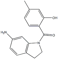 2-[(6-amino-2,3-dihydro-1H-indol-1-yl)carbonyl]-5-methylphenol Struktur