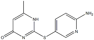 2-[(6-aminopyridin-3-yl)sulfanyl]-6-methyl-1,4-dihydropyrimidin-4-one Struktur