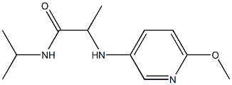 2-[(6-methoxypyridin-3-yl)amino]-N-(propan-2-yl)propanamide Struktur