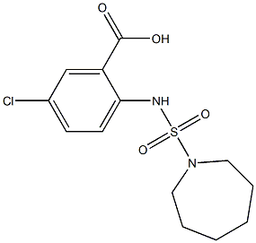 2-[(azepane-1-sulfonyl)amino]-5-chlorobenzoic acid Struktur