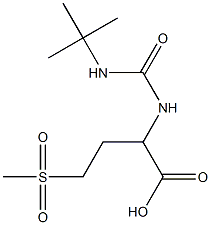 2-[(tert-butylcarbamoyl)amino]-4-methanesulfonylbutanoic acid Struktur