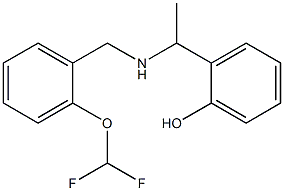 2-[1-({[2-(difluoromethoxy)phenyl]methyl}amino)ethyl]phenol Struktur