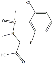 2-[1-(2-chloro-6-fluorophenyl)-N-methylacetamido]acetic acid Struktur