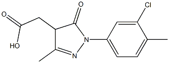 2-[1-(3-chloro-4-methylphenyl)-3-methyl-5-oxo-4,5-dihydro-1H-pyrazol-4-yl]acetic acid Struktur