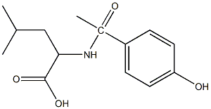 2-[1-(4-hydroxyphenyl)acetamido]-4-methylpentanoic acid Struktur