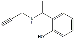 2-[1-(prop-2-yn-1-ylamino)ethyl]phenol Struktur