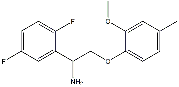 2-[1-amino-2-(2-methoxy-4-methylphenoxy)ethyl]-1,4-difluorobenzene Struktur