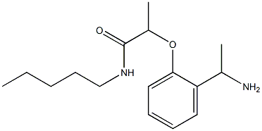 2-[2-(1-aminoethyl)phenoxy]-N-pentylpropanamide Struktur