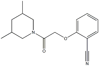 2-[2-(3,5-dimethylpiperidin-1-yl)-2-oxoethoxy]benzonitrile Struktur