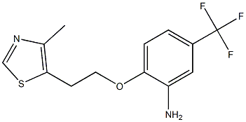 2-[2-(4-methyl-1,3-thiazol-5-yl)ethoxy]-5-(trifluoromethyl)aniline Struktur