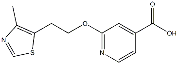 2-[2-(4-methyl-1,3-thiazol-5-yl)ethoxy]pyridine-4-carboxylic acid Struktur