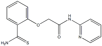 2-[2-(aminocarbonothioyl)phenoxy]-N-pyridin-2-ylacetamide Struktur