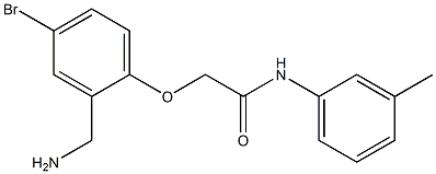 2-[2-(aminomethyl)-4-bromophenoxy]-N-(3-methylphenyl)acetamide Struktur