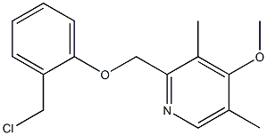 2-[2-(chloromethyl)phenoxymethyl]-4-methoxy-3,5-dimethylpyridine Struktur