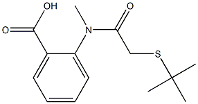 2-[2-(tert-butylsulfanyl)-N-methylacetamido]benzoic acid Struktur