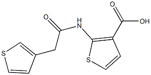 2-[2-(thiophen-3-yl)acetamido]thiophene-3-carboxylic acid Struktur