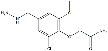 2-[2-chloro-4-(hydrazinylmethyl)-6-methoxyphenoxy]acetamide Struktur