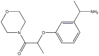 2-[3-(1-aminoethyl)phenoxy]-1-(morpholin-4-yl)propan-1-one Struktur