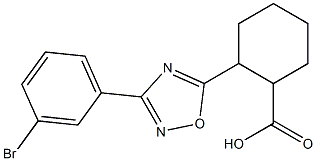 2-[3-(3-bromophenyl)-1,2,4-oxadiazol-5-yl]cyclohexane-1-carboxylic acid Struktur