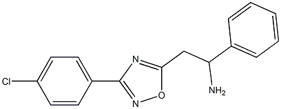 2-[3-(4-chlorophenyl)-1,2,4-oxadiazol-5-yl]-1-phenylethan-1-amine Struktur