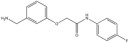 2-[3-(aminomethyl)phenoxy]-N-(4-fluorophenyl)acetamide Struktur