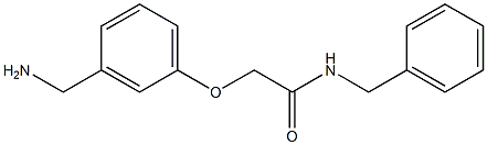 2-[3-(aminomethyl)phenoxy]-N-benzylacetamide Struktur