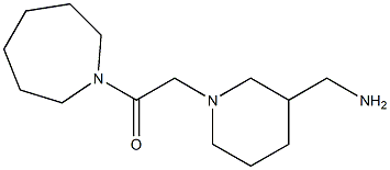 2-[3-(aminomethyl)piperidin-1-yl]-1-(azepan-1-yl)ethan-1-one Struktur