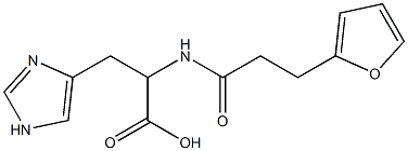 2-[3-(furan-2-yl)propanamido]-3-(1H-imidazol-4-yl)propanoic acid Struktur