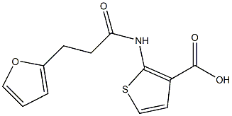 2-[3-(furan-2-yl)propanamido]thiophene-3-carboxylic acid Struktur