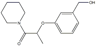 2-[3-(hydroxymethyl)phenoxy]-1-(piperidin-1-yl)propan-1-one Struktur