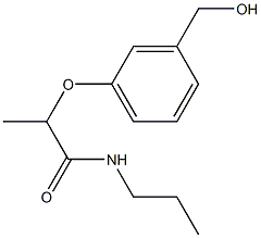 2-[3-(hydroxymethyl)phenoxy]-N-propylpropanamide Struktur