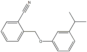 2-[3-(propan-2-yl)phenoxymethyl]benzonitrile Struktur