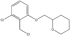 2-[3-chloro-2-(chloromethyl)phenoxymethyl]oxane Struktur