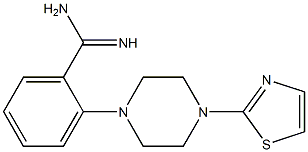 2-[4-(1,3-thiazol-2-yl)piperazin-1-yl]benzene-1-carboximidamide Struktur