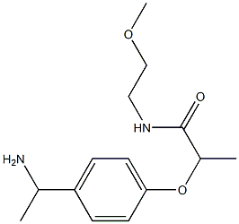 2-[4-(1-aminoethyl)phenoxy]-N-(2-methoxyethyl)propanamide Struktur