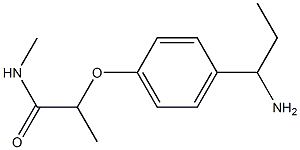 2-[4-(1-aminopropyl)phenoxy]-N-methylpropanamide Struktur