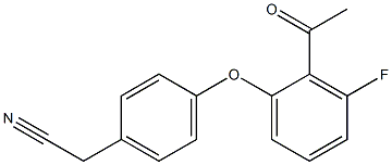 2-[4-(2-acetyl-3-fluorophenoxy)phenyl]acetonitrile Struktur