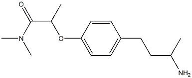 2-[4-(3-aminobutyl)phenoxy]-N,N-dimethylpropanamide Struktur