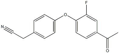 2-[4-(4-acetyl-2-fluorophenoxy)phenyl]acetonitrile Struktur