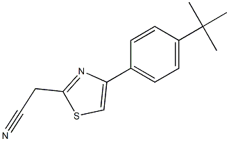 2-[4-(4-tert-butylphenyl)-1,3-thiazol-2-yl]acetonitrile Struktur