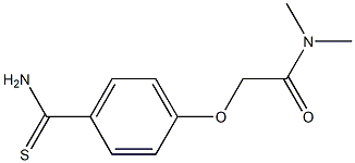 2-[4-(aminocarbonothioyl)phenoxy]-N,N-dimethylacetamide Struktur